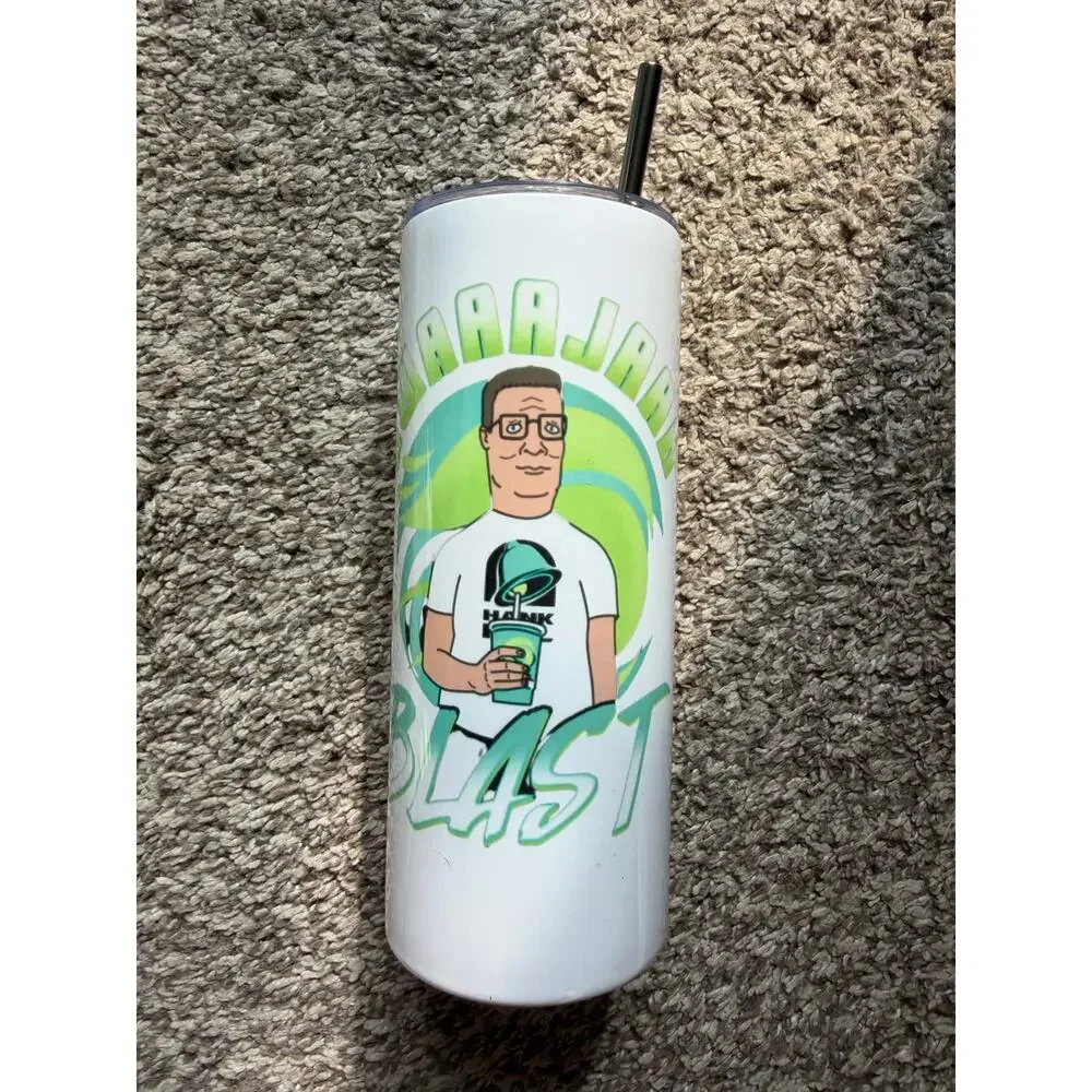 Hank Hill Baha Blast Tumbler 20oz Stainless Steel King of the Hill Meme Cup
